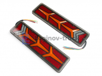 Фонарь  LED Универсальный Бегущие стрелки12-24V 46CM(компл. 2шт.)(25112)(опт7839)