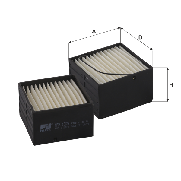 Фильтр топливный MAN сепаратора квадратный (76x76x54) SAMPA (02238301) (Р3991)