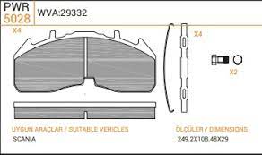 Колодки тормозные 29332 Scania Marshall-PLUS (M2629332P) (Т2286)