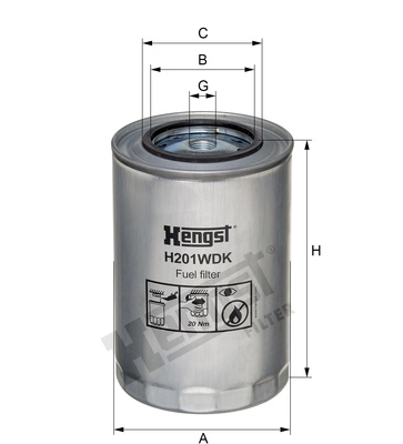 Фильтр топливный Iveco Stralis (Евро 5) (H201WDK)(Р4813)