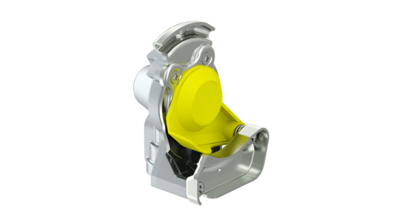 Головка соединительная М16 желтая с клапаном (PRO2002220)(Пн0217)