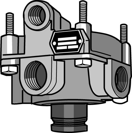 Клапан релейный с глушителем Scania /DAF/Iveco (AC574AXY)(Пн5573)