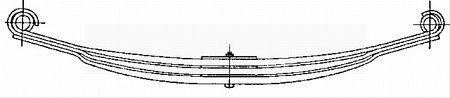 Рессора в сборе Scania4 2-ух лист перед (M1016700)(П0261)