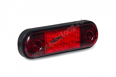 Габарит светодиодный MINI Samsung 12 LED Красный (12-24V) (16233) (опт5632)