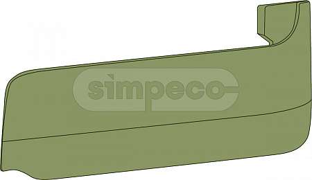 Угол бампера XL/XX  пластик лев МАН о.н.81416100227 (SP40020131)(К1161)