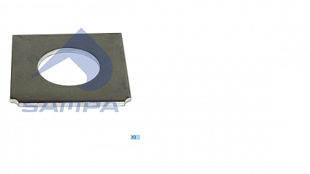 Пластина кронштейна подвески D56 105x105x4.5 BPW (114212) (Пн0701)