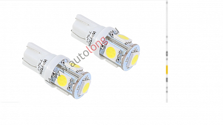 Лампочка светодиодная 12V T507 Wayton (T10/W5W), 2 шт (24455) (л4432)
