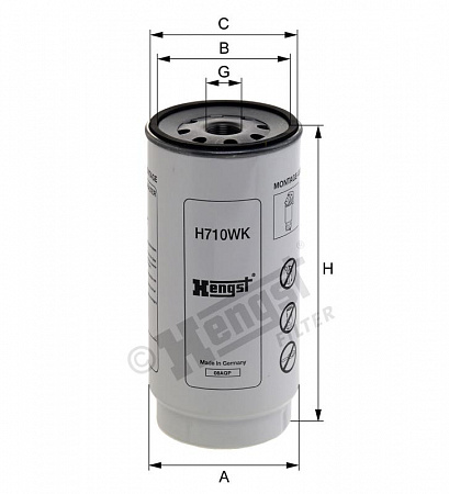 Фильтр топливный сепаратора PL420x системы PreLine (H710WK)(Р3789)