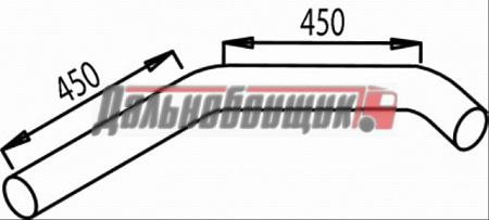 Труба глушителя MAN F2000(средняя часть) (49281/47274)(Д0440)