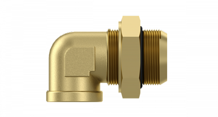 Фитинг угловой М22x1,5 F16x1,5 с контргайкой и уплотнением(INF11M22F16L) (п3870)