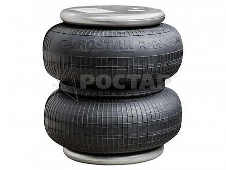 Пневморессора Rostar гармошка Тонар фитинг на 1/4 (R20025D14M10)(р6405)