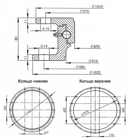 Круг поворотный прицепа (10отв.х 12отв) полка 12 мм (8350-2704010)(КП1021)