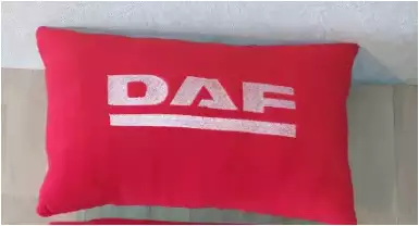 Подушка с вышивкой DAF красн ()(Од0018)