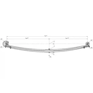 Рессора передняя Volvo FH12/FM12  2-листовая (1003002VV29020120210) (П4692)