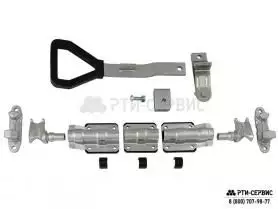Запор штанговый R27 Zn ручка Дельта (9008) (К5912)